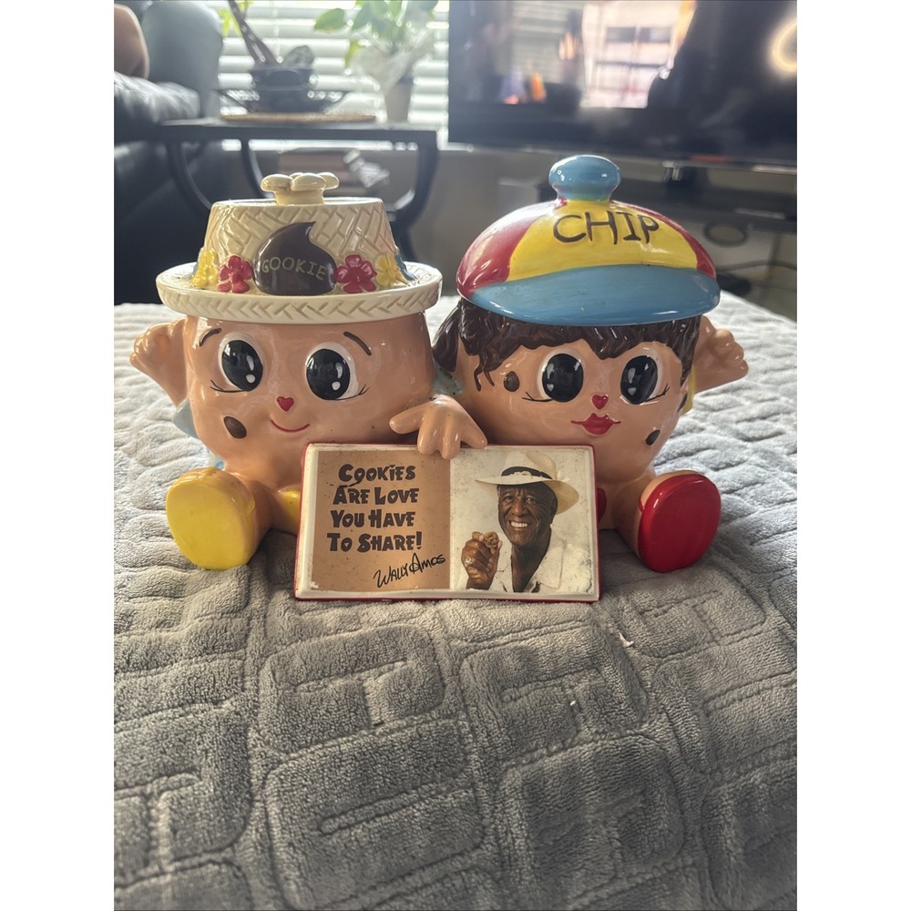 Authentic Famous Amos‎ Cookie Jar Ceramic Collectible Limited Edition